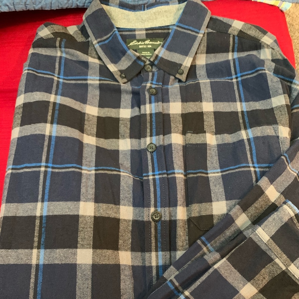 Eddie Bauer brushed flannel long sleeve shirt, XXL